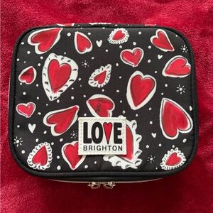 Brighton Hearts A Flutter Travel Jewelry Case NWOT Zip Organizer Gift
